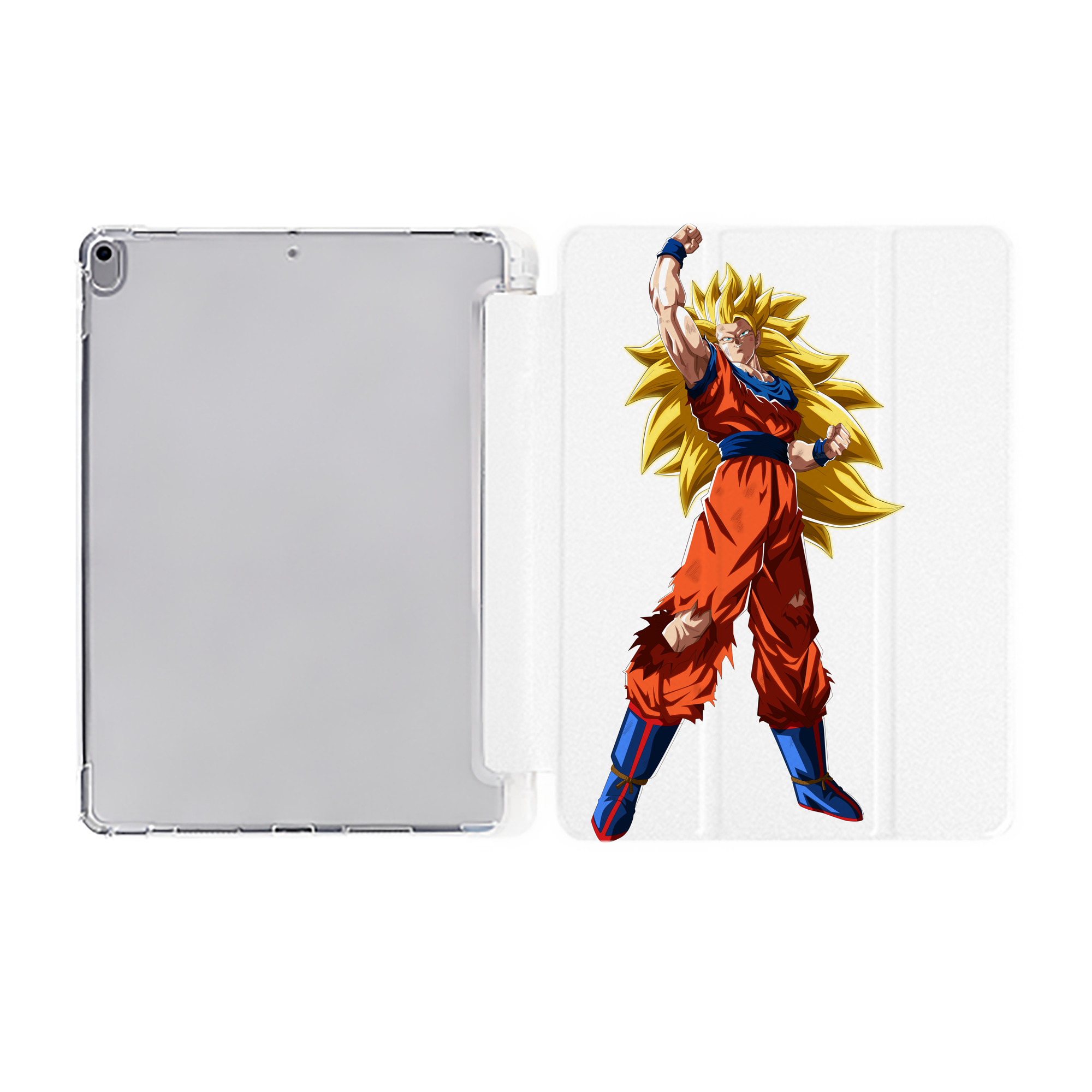 （画像用） ドラゴンボール 孫悟空（そん ごくう）Son Goku カカロット DRAGON BALL Kakarotto IPad ケース ペン収納付き 三つ折りスタンド PUレザー×シリコン 対応機種9.5/10.5/10.9インチ